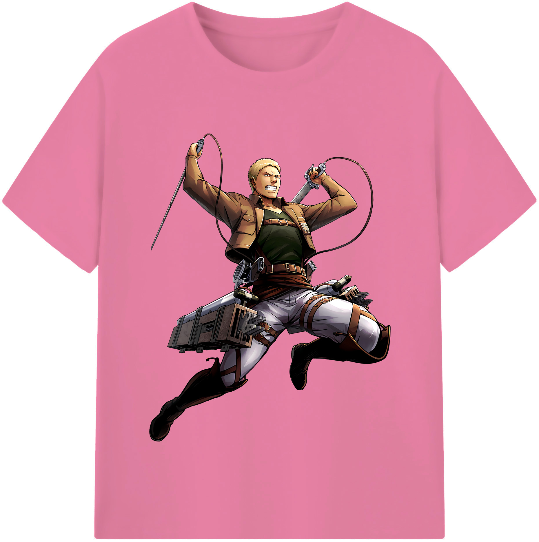 （画像用） 進撃の巨人 ライナー・ブラウン Attack on Titan Reiner Braun 綿100％半袖Tシャツ（フロントプリント）
